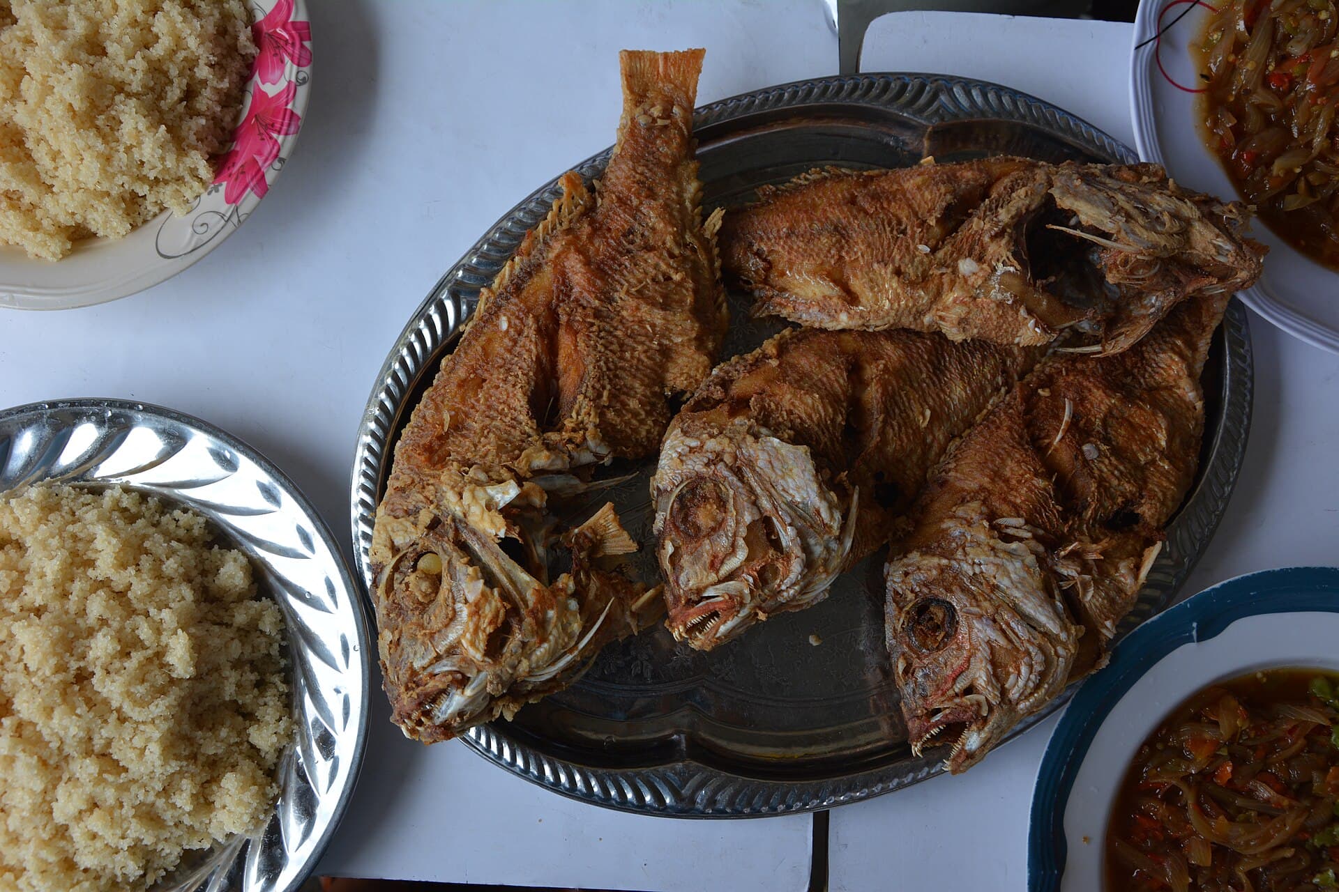 Attiéké poisson au maquis